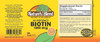 Nature's Blend Biotin 1000 mcg Tablets Hi-Potency - 100 ct Thumbnail Image