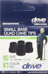 Drive Quad Cane Tips, 1/2" Black - 1 pr Thumbnail Image
