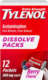 Tylenol Extra Strength Dissolve Packs Berry Flavor - 12 ct Thumbnail Image