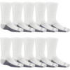 FOTL Boys' Cushioned Crew Socks,White, 3-9- 10 Pair