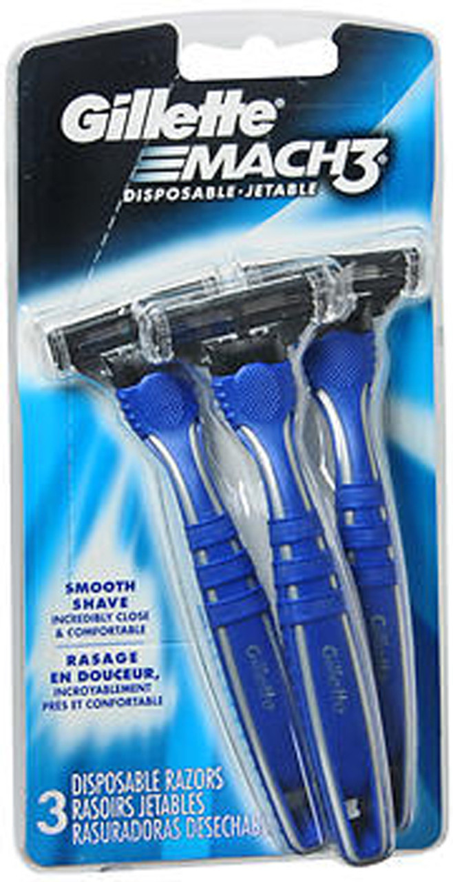 Gillette Mach3 Smooth Shave Disposable Razors 3 Ct The Online