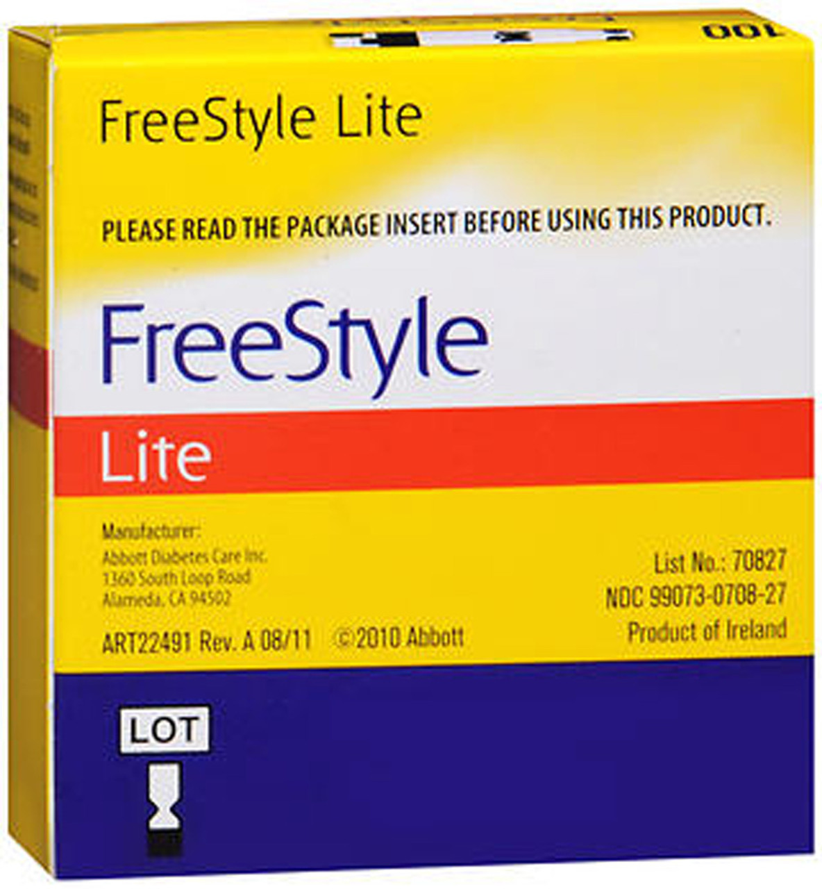 freestyle lite blood glucose test strips 100