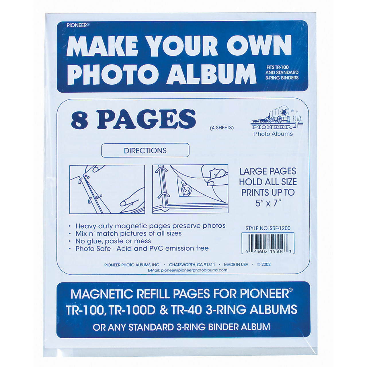 Pioneer Photo Albums Refill Pages for TR100 Magnetic Album