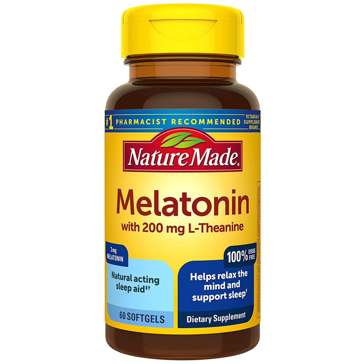 symmetri cylinder rotation Nature Made Melatonin + 200 mg L-Theanine - 60 Liquid Softgels - The Online  Drugstore ©