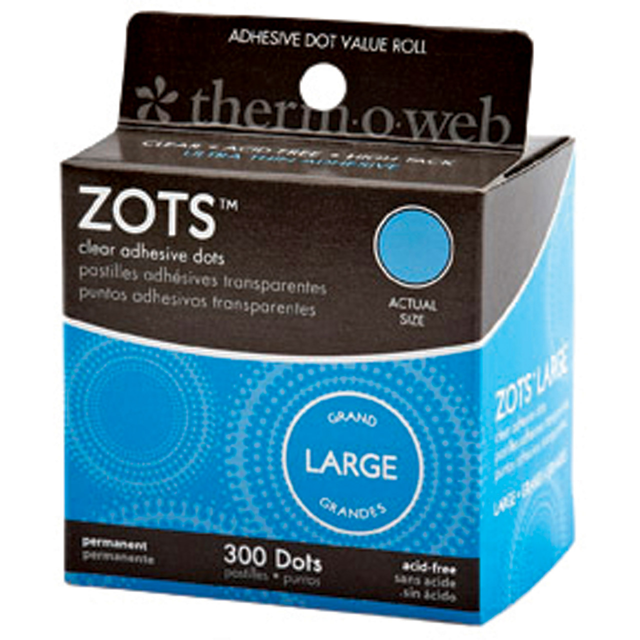 Adhesive Memory Zots-300Ct, Clear, 1/2 - 1 Pkg