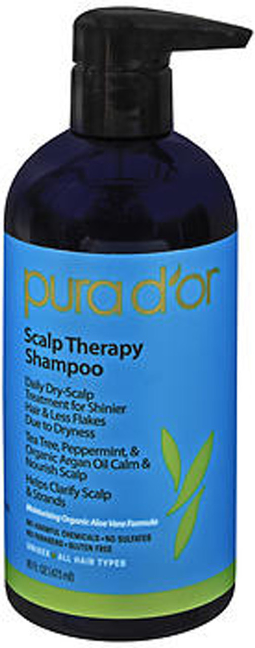 Pura D'or, Scalp Therapy Shampoo, 16 Oz 