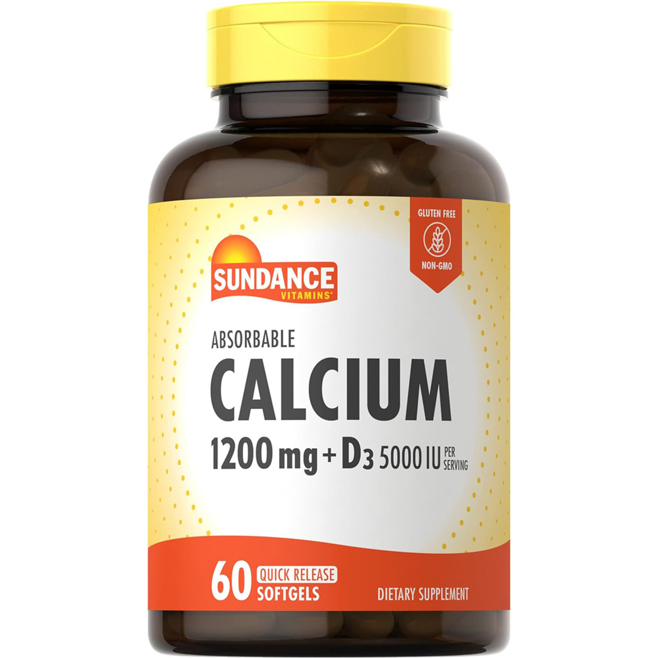 Sundance Vitamins Absorbable Calcium 1200 Mg D3 5000 Iu 60 Softgels