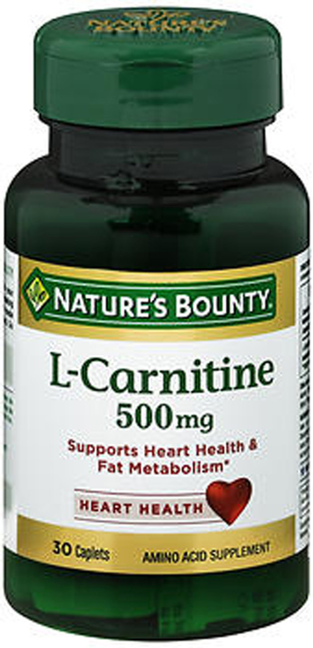 Nature's Bounty L-Carnitine 500 mg Caplets - 30 ct - ©