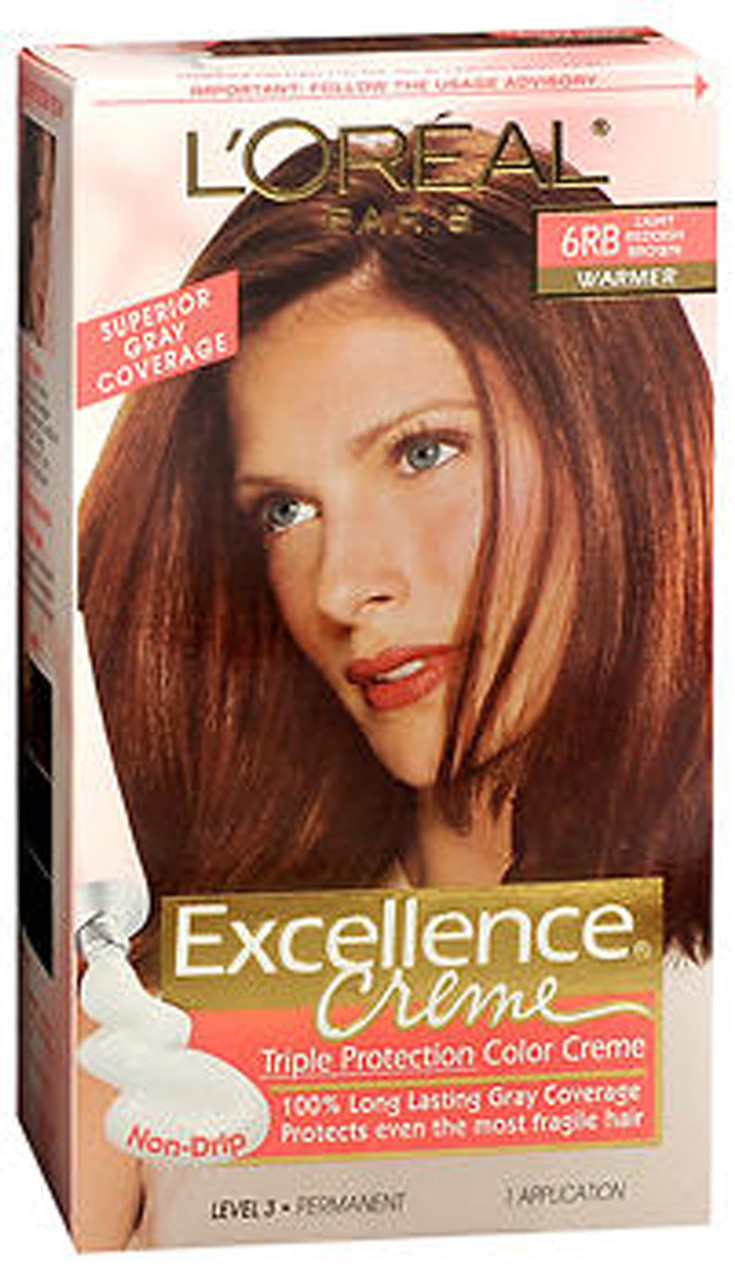 L'Oreal Excellence Creme - 6RB Light Reddish Brown (Warmer) - The Online  Drugstore ©