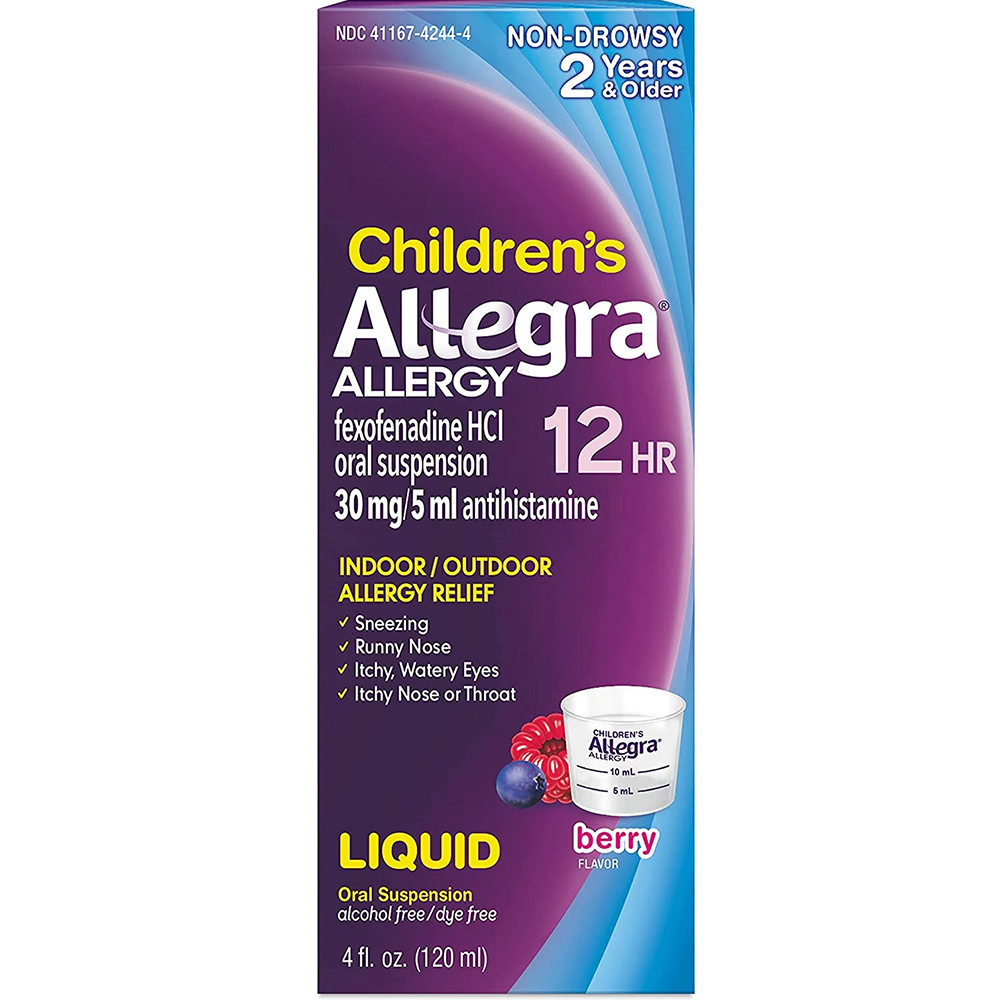 Allegra Children's Allergy Relief Berry Flavor 4 oz Thrifty White