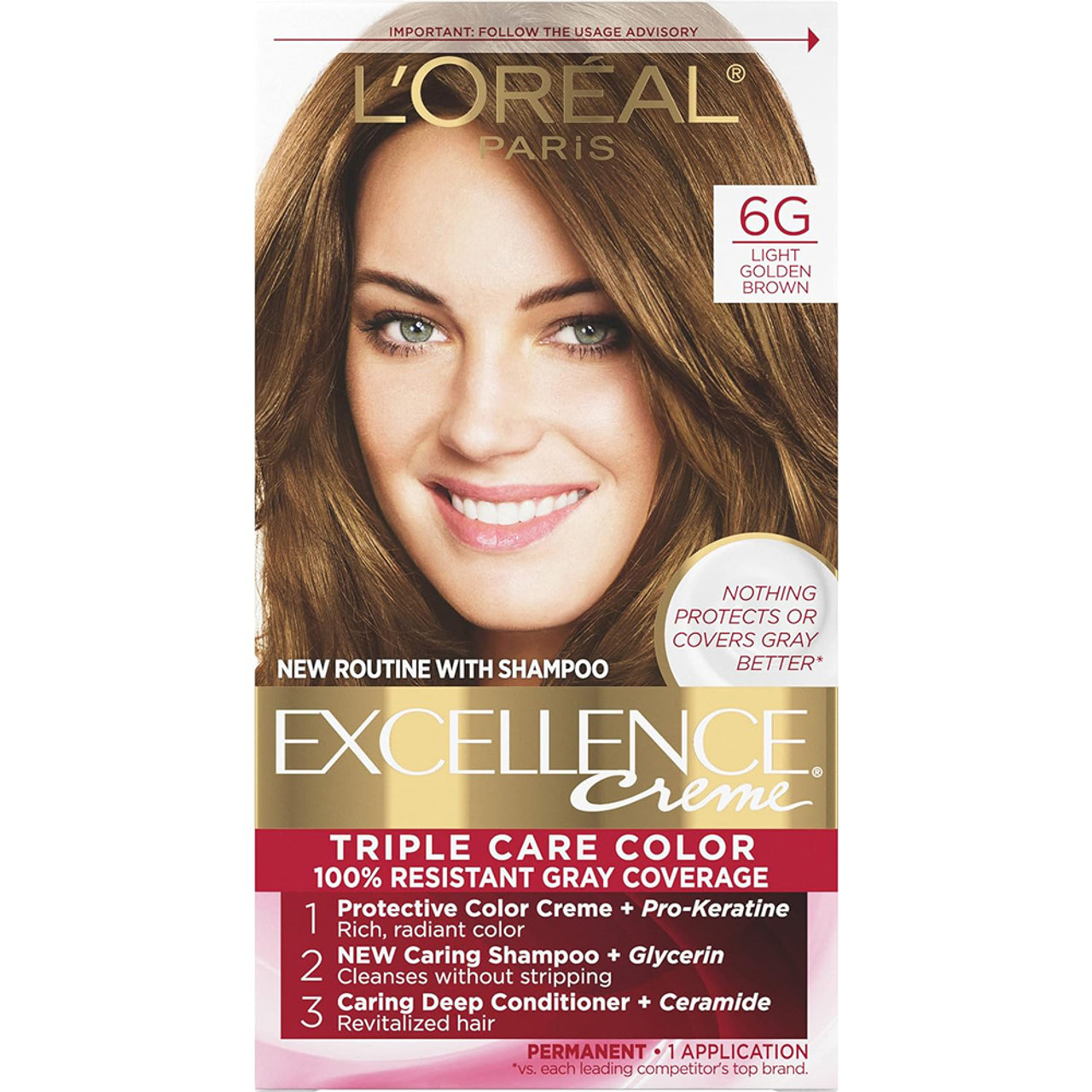 L'Oreal Excellence Triple Permanent Hair Color Golden Brown (Warmer) - The Online Drugstore ©