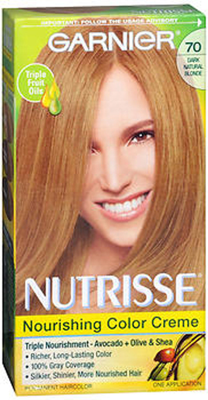 Garnier Nutrisse Haircolor - 70 Almond Creme (Dark Natural Blonde) - The  Online Drugstore ©