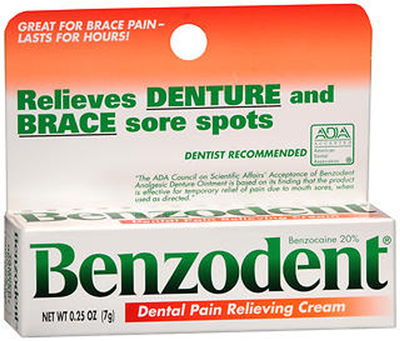 benzodent dental pain relieving cream 1 oz