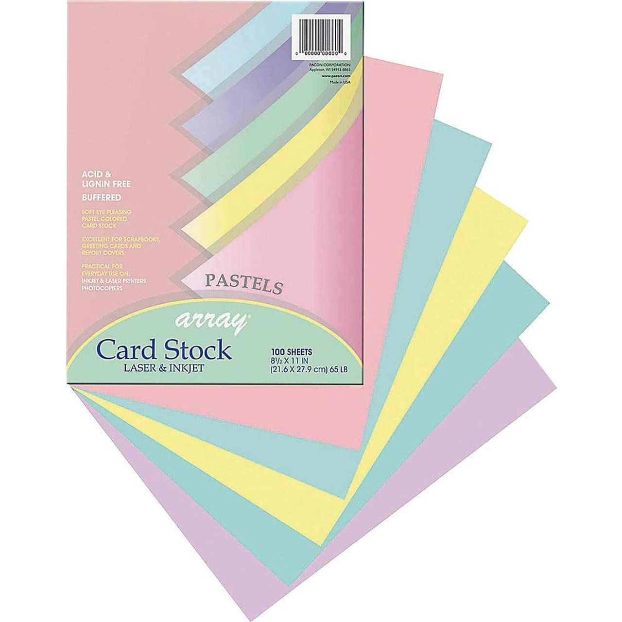 Pacon Array® Card Stock, 65 lb., Black, 100 Sheets 