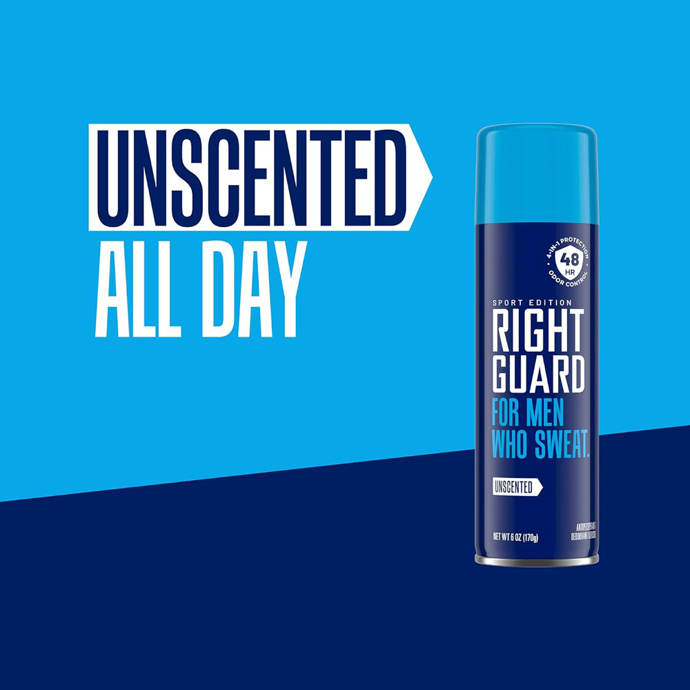 Right Guard Sport Antiperspirant Deodorant Aerosol Spray, Unscented 6