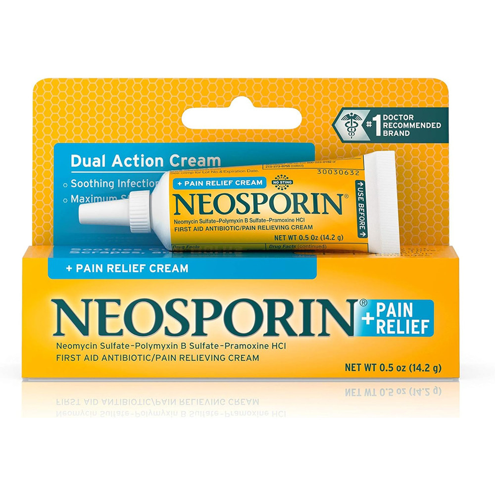 Neosporin + Pain Relief Cream 0.5 oz The Online Drugstore