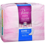 Poise Pads Moderate Absorbency Long Length - 6 pks of 16
