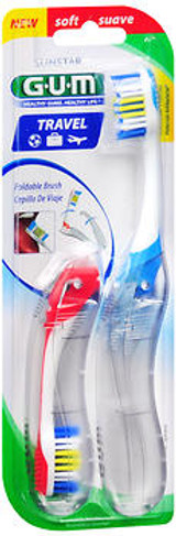 GUM Travel Toothbrush Soft - 2 each