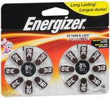 Energizer Hearing Aid Batteries 312 Long Tabs - 16 ct