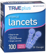 Trueplus Sterile Lancets, 30 Gauge - 100 ct