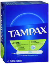 Tampax Flushable Super Tampons - 40 ea.
