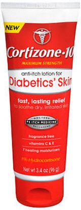 Cortizone-10 Anti-Itch Lotion for Diabetics' Skin - 3.4 oz