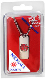 Emerg Alert Diabetic Necklace - 1 ea.