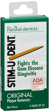 Natural Dentist Stim-U-Dent Plaque Removers Mint - 100 ct