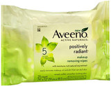 Aveeno Active Naturals Positively Radiant Makeup Removing Wipes - 25 ct