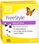 FreeStyle InsuLinx Blood Glucose Test Strips - 100 test strips