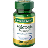 Nature's Bounty Melatonin 5 mg Super Strength- 90 Softgels