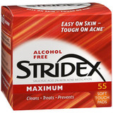 Stridex Soft Touch Pads Maximum - 55 ct