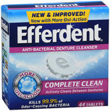 Efferdent Denture Cleanser Tablets Anti-Bacterial - 44 ct