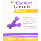 Sure Comfort Lancets 30 Gauge - 100 ct