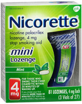 Nicorette Stop Smoking Aid Mini Lozenges 4 mg Mint - 81 ct