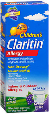 Claritin Children's Allergy Solution Grape Flavor - 4 oz