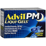 Advil PM Pain Reliever/Nighttime Sleep-Aid Liqui-Gels - 20 ct
