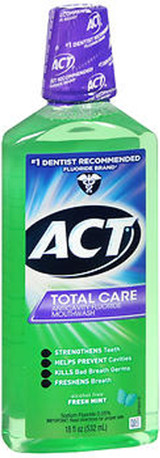 Act Total Care Anticavity Fluoride Mouthwash Fresh Mint - 18 oz