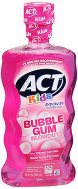 Act Kids Anticavity Fluoride Rinse Bubble Gum Blow Out - 16.9 oz