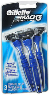 Gillette MACH3 Smooth Shave Disposable Razors - 3 ct