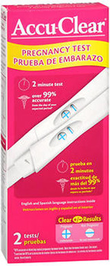 Accu-Clear 2 Minute Pregnancy Test - 2 ct
