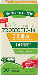 Nature's Truth Kid's Probiotic 13 mg Chewable Tablets Natural Berry Flavor - 30 ct
