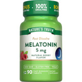 Nature's Truth Melatonin 5 mg Fast Dissolve Tabs Natural Berry Flavor - 90 ct