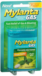 Mylanta Gas Chewable Mini-Tablets Arctic Mint - 50 ct