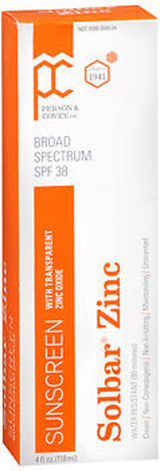 Solbar Zinc Sun Protection Cream SPF 38 - 4 oz