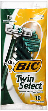 Bic Twin Select Disposable Shavers for Men Sensitive Skin - 10 ct