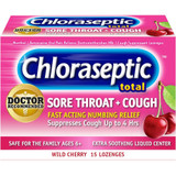 Chloraseptic Total Multi-Symptom Relief Lozenges Wild Cherry - 15 ct