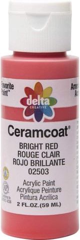 Ceramcoat Acrylic Paint, Bright Red, 2 oz - 1 Pkg