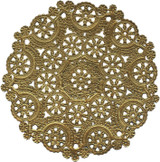 Royal Lace Foil Lace Round Doilies, Gold, 10" - 8 ct