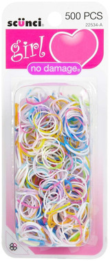 Hair Polybands, Asst, 500 Pc - 1 Pkg